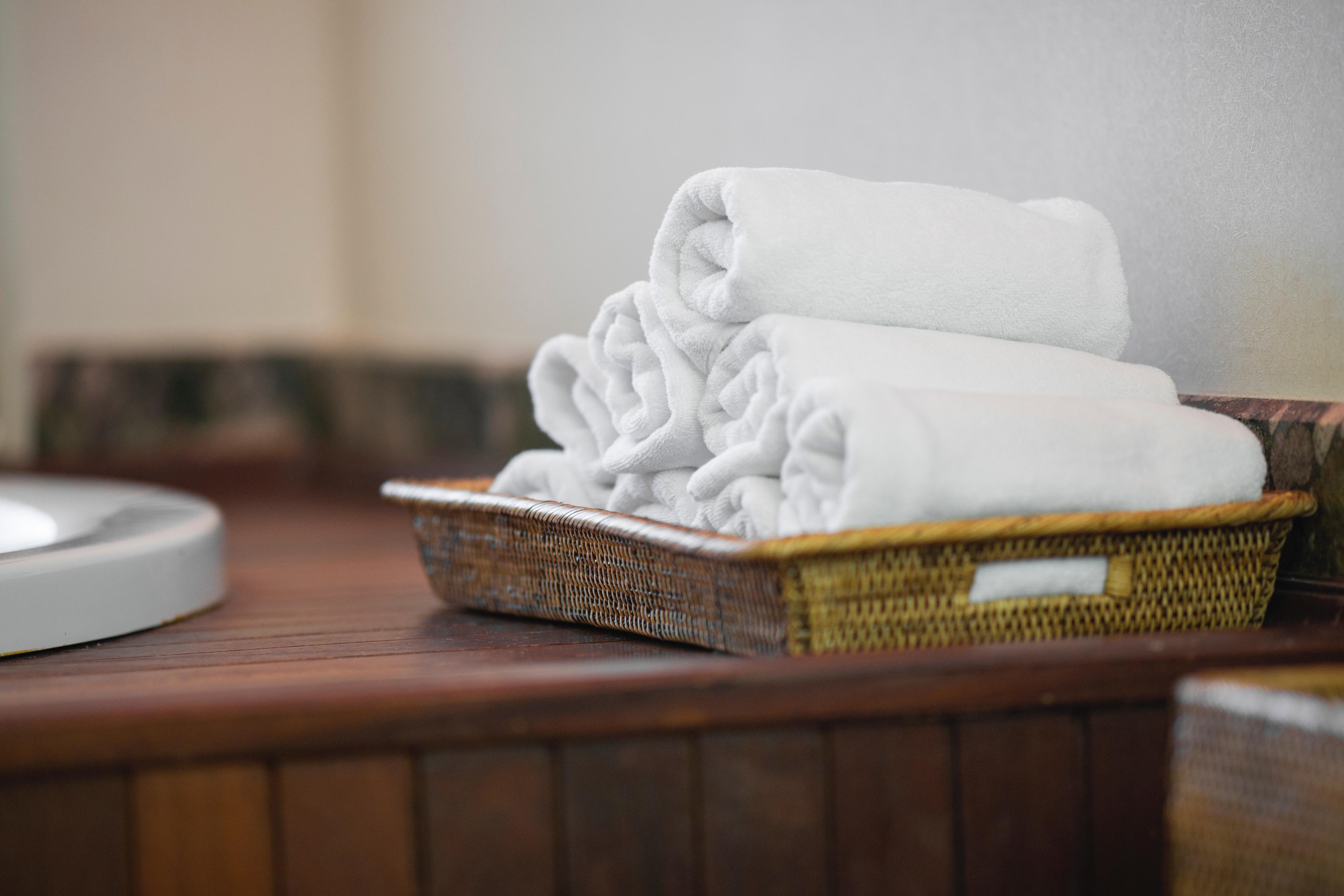 Luxurious Rolled Towels